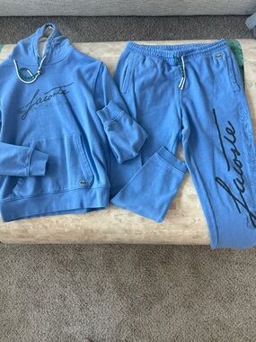 Lacoste men’s Light Blue Hoodie & Joggers Set